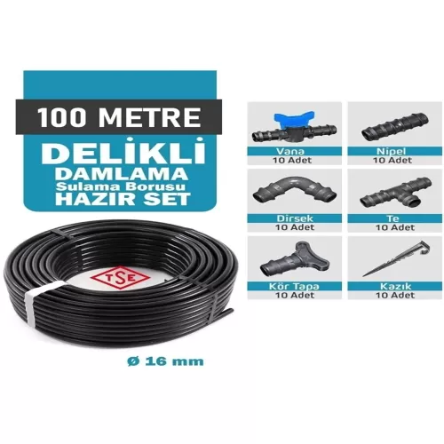Edoplast 100 Metre 50 cm Aralıklı Kendinden Delikli Damla Sulama Sistemi